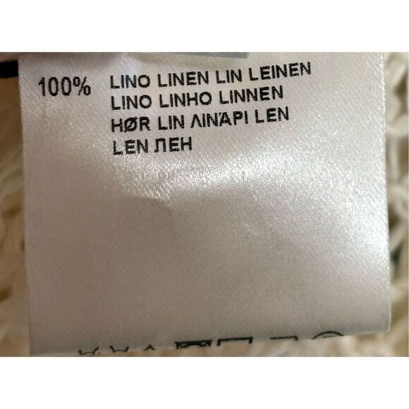 Lamberto Lasani Open Faced Open Weave Linen Long Cardigan in Ecru NWT Size 44/ U - Picture 6 of 6